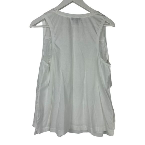 J. Crew White Lace Panel Sleeveless Top size XL - Picture 2 of 7